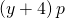 \left(y+4\right)p