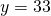 y=33