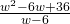 \frac{{w}^{2}-6w+36}{w-6}