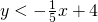 y<-\frac{1}{5}x+4