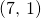 \text{(7, −1)}